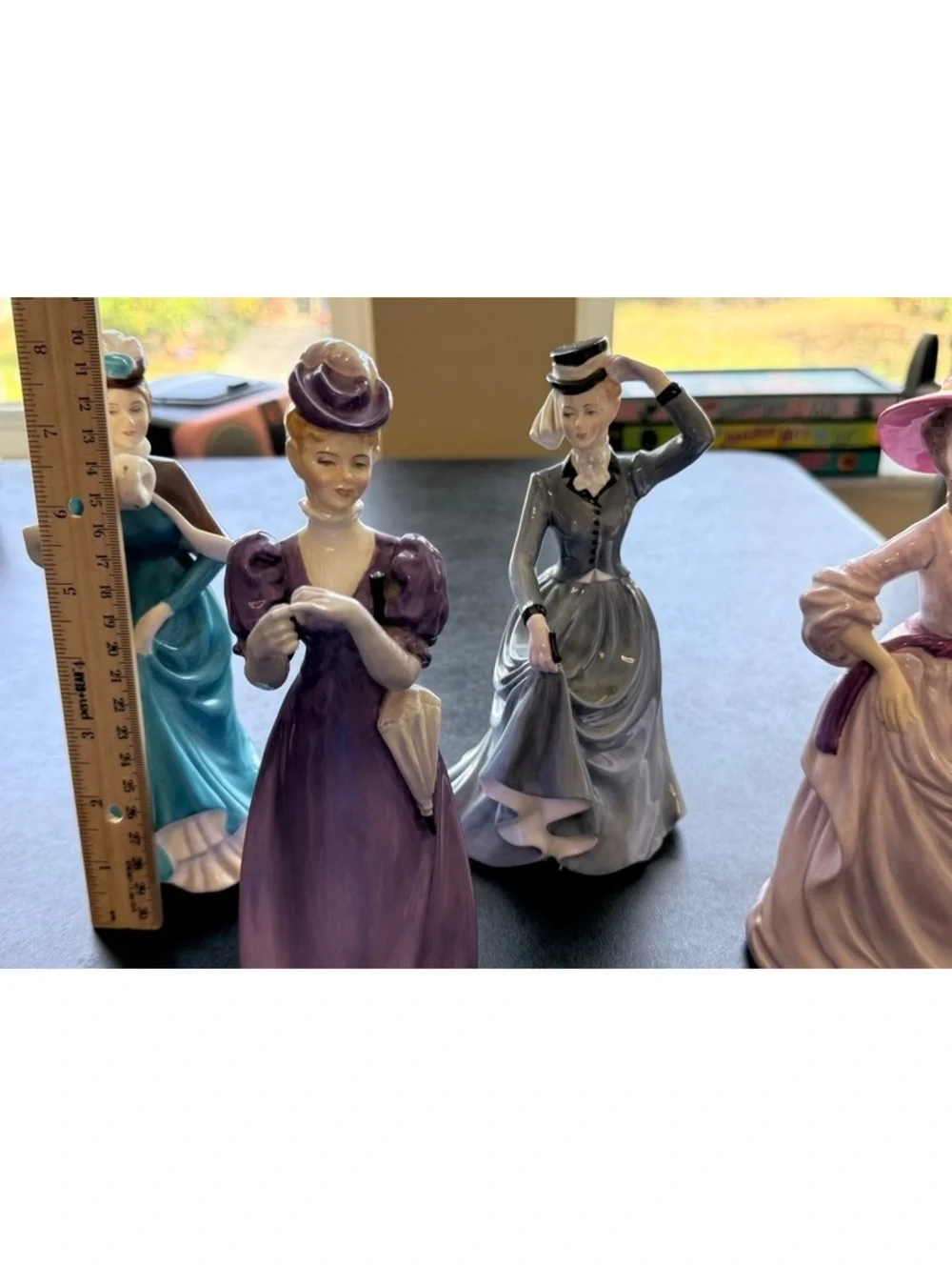 Vintage Francesca China Staffordshire England Lady Figurines (4 ) Signed 1979
